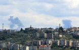 De la fumée s'élève après une frappe aérienne israélienne sur le village de Kfar Melki, dans le sud du Liban, le 22 mars 2025