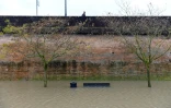 La Garonne en crue, à Bordeaux, le 13 décembre 2013
