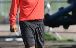 Zlatan Ibrahimovic, le 14 septembre 2016 à Manchester à l'entraînement avant le match United - Feyenoord