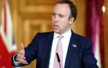 Le ministre de la Santé  britannique Matt Hancock en conférence de presse au 10 Downing Street, à Londres, le 3 avril 2020