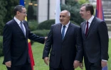 Les Premiers ministres roumain Victor Ponta, bulgare Boyko Borisov et serbe Aleksandar Vucic le 24 octobre 2015 à Sofia