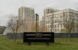 Vue générale de l'ambassade des Etats-Unis à Kiev le 20 novembre 2024