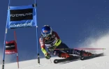 L'Américaine Mikaela Shiffrin lors de la première manche du géant de Courchevel, le 19 décembre 2017 