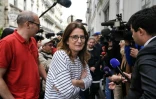 La secrétaire nationaliste des Ecologistes Marine Tondelier s'adresse à des journalistes, le 10 juin 2024 à Paris