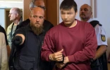 Husseen K, accusé du viol et du meurtre d'une jeune femme en octobre 2016, au tribunal de Freiburg le 5 septembre 2017