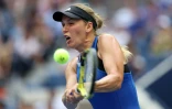 La Danoise Caroline Wozniacki lors de sa défaire face à l'Américaine Coco Gauff à l'US Open à Flushing Meadows près de New York le 3 septembre 2023