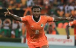 Franck Kessie vient d'égaliser pour la Côte d'Ivoire contre le Nigeria en finale de la CAN le 11 février 2024 à Abidjan