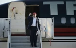 Donald Trump arrive à un meeting à Minneapolis, (Minnesota), le 6 novembre 2016