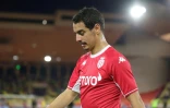 Wissam Ben Yedder de l'AS Monaco après le coup de sifflet final du match de Ligue 1 contre Nice le 20 avril 2022 au stade Louis II