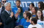 Le général à la retraite Benny Gantz, lors d'un meeting de campagne, le 8 avril 2019 à Tel-Aviv