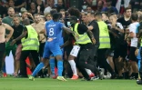 Echauffourées entre supporters, joueurs et stadiers lors du match Nice-Marseille, le 23 août 2021  