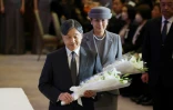 L'ex-empereur Akihito et l'ex-impératrice Michiko assistent à une cérémonie commémorative à l'occasion du 30e anniversaire du tremblement de terre de Kobe, le 17 janvier 2025 au Japon
