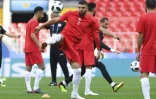 Le Tunisien Syam Ben Youssef et ses coéquipiers ont découvert le stade du Spartak, le 22 juin 2018, à la veille d'y affronter la Tunisie