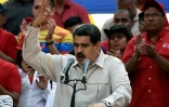 Le président vénézuélien Nicolas Maduro s'adresse à ses partisans, le 6 avril 2019 à Caracas