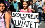 La jeune figure de proue du mouvement "Fridays For Future", Greta Thunbgerg, à New York à l'occasion de la grève mondiale pour le climat le 20 septembre 2019