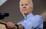 L'ancien vice-président démocrate Joe Biden s'exprime depuis Pittsburgh, en Pennsylvanie, lors du lancement de sa campagne 