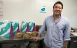 William Shu, cofondateur et directeur général de Deliveroo en juillet 2018 à Saint-Ouen, près de Paris