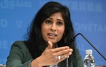 Gita Gopinath, numéro deux du Fonds monétaire international (FMI), s'exprime lors d'une conférence de presse à Pékin, le 29 mai 2024