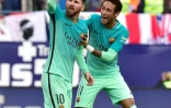 Lionel Messi et Neymar sous le maillot de Barcelone en Liga sur la pelouse de l'Atletico de Madrid le 26 février 2017