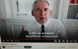 Capture d'Ă©cran montrant le premier Ă©pisode de la chaĂ®ne YouTube du Premier ministre François Bayrou "FB Direct" le jour de son lancement, le 5 aoĂ»t 2025 Ă  ParisÂ