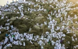 Des pèlerins musulmans se rassemblent sur le Mont Arafat en Arabie Saoudite, le 20 août 2018