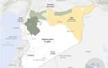 Syrie : zones d'influence des différentes forces