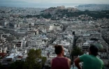 Vue depuis une colline d'Athènes, le 8 août 2018