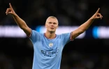 Le buteur de Manchester City Erling Haaland, auteur d'un triplé contre Nottingham Forest à domicile le 31 août 2022 