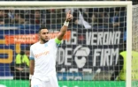 Le capitaine marseillais Dimitri Payet auteur d'un doublé face au RB Leipzig en Europa League au Vélodrome, le 12 avril 2018
