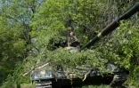 Un tank ukrainien près de Lyssytchansk, le 9 mai 2022