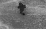 Image du Pentagone montrant la fumée provoquée par la destruction, par les forces américaines, du complexe syrien où se terrait le chef de l'EI.