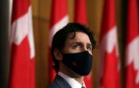 Le Premier ministre canadien Justin Trudeau lors d'une conférence de presse à Ottawa le 16 avril 2021