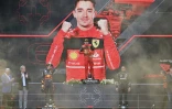 Le Monégasque Charles Leclerc, vainqueur du GP de F1 d'Autriche devant Max Verstappen (g) et Lewis Hamilton, le 10 juillet 2022 à Spielberg