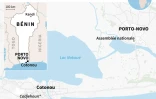 Carte de localisation de Cotonou et de Porto-Novo au Bénin