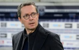 Le président marseillais Jacques-Henri Eyraud lors du déplacement de son équipe à Bordeaux, le 5 avril 2019