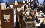 Afluence dans un bureau de vote lors du premier tour de la primaire de la droite et du centre le 20 novembre 2016 à Mulhouse