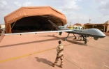 Un drone Reaper de l'opération Barkhane sur une base militaire française au Niger, le 14 mars 2016