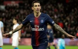 Le milieu de terrain du PSG Angel Di Maria auteur d'un doublé lors de la victoire 3-1 sur Marseille au Parc des Princes le 17 mars 2019
