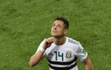 L'attaquant mexicain Javier "Chicharito" Hernandez contre la Corée du Sud, le 23 juin 2018 à Rostov