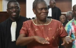 L'ancienne Première dame de Côte d'Ivoire Simone Gbagbo au tribunal d'Abidjan le 9 mai 2016