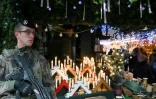 Patrouille militaire à la réouverture du marché, à Starsbourg, le 14 décembre 2018