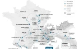 Carte du parcours prévu du Tour de France masculin 2024