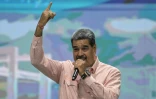 Le président vénézuélien sortant Nicolas Maduro le 27 juillet 2024 à la base de l'armée de l'air de La Carlota, à Caracas