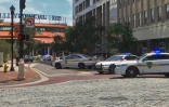 La zone où a eu lieu la fusillade dans un tournoi de jeu vidéo à Jacksonville, en Floride, le 26 août 2018