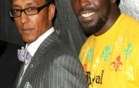 Andre Royo (g) et Michael K. Williams, acteurs de la série "The Wire", à New York, le 5 mars 2008