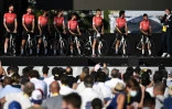 L'équipe cycliste française Arkea-Samsic, le 27 août 2020, à Nice