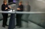 La chancelière allemande Angela Merkel devant le Bundestag, à Berlin le 17 février 2016