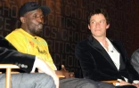 Les acteurs Michael K. Williams (g) et Dominic West à New York, le 5 mars 2008