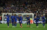 La joie des Français après la qualification en demi-finale de Ligue des nations face à la Croatie aux tirs au but, le 23 mars 2025 au Stade de France
