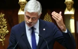Le président de Droite Républicaine (ex-Les Républicains) Laurent Wauquiez le 8 octobre 2024 à l'Assemblée nationale à Paris
